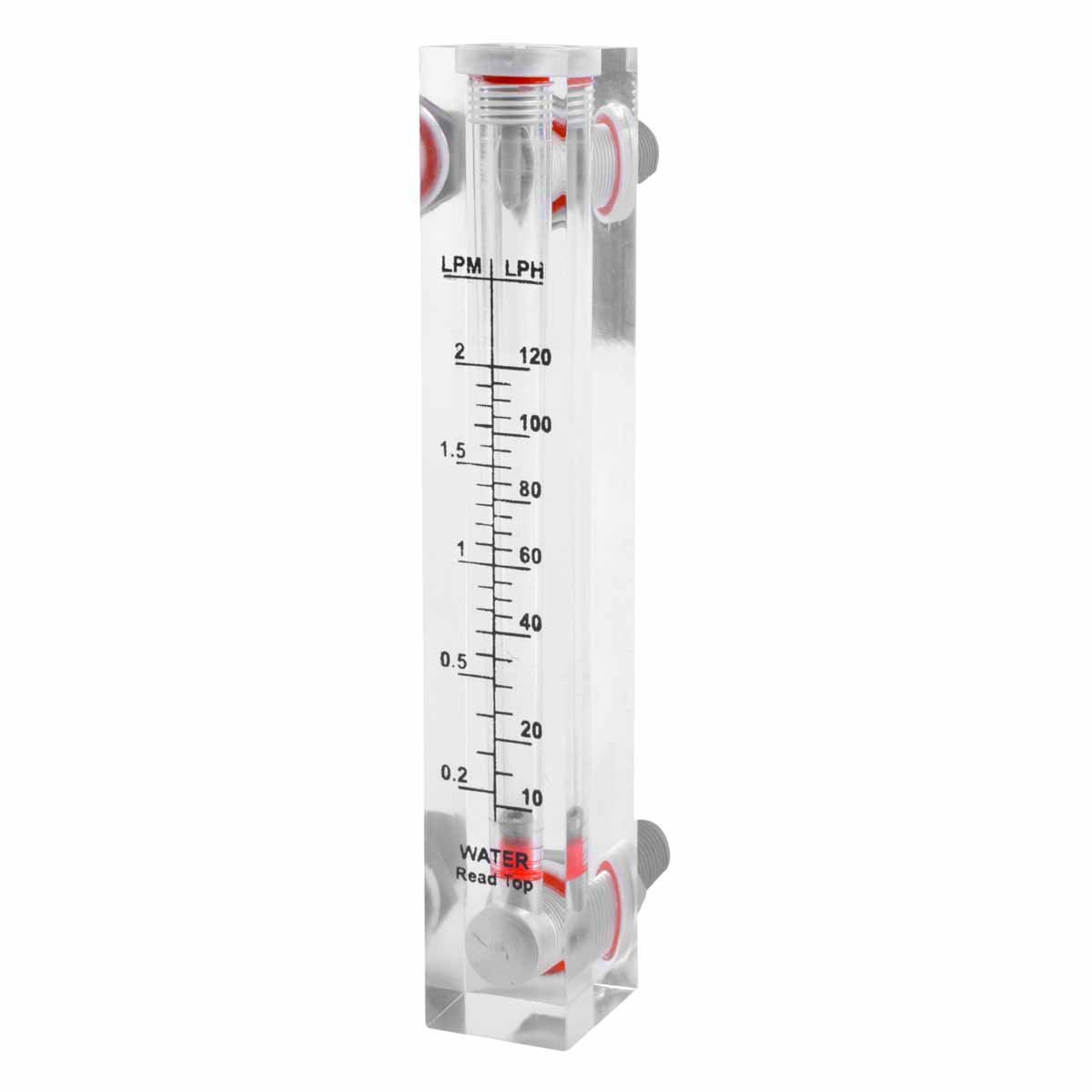 Acrylic panel flow meter