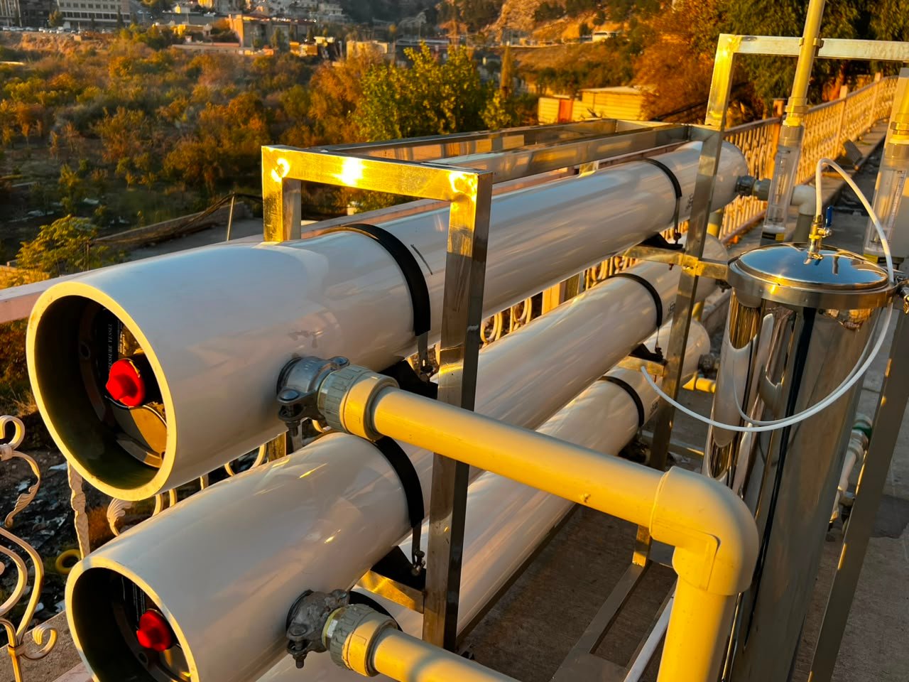 RO membrane housings on the Al-Ko Factory water-treatment unit