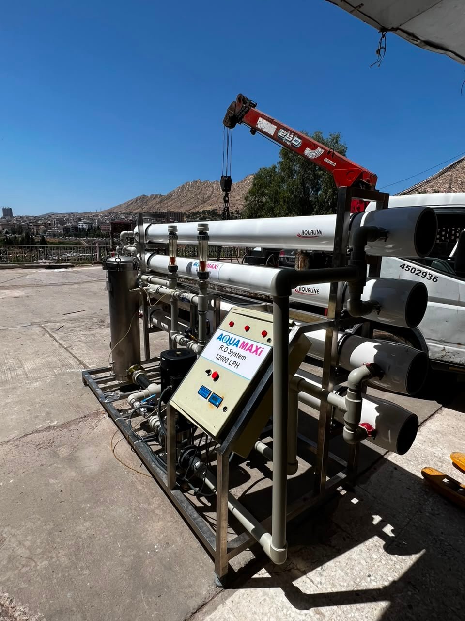 RO water-treatment unit supplied for an energy drink factory in Zakho