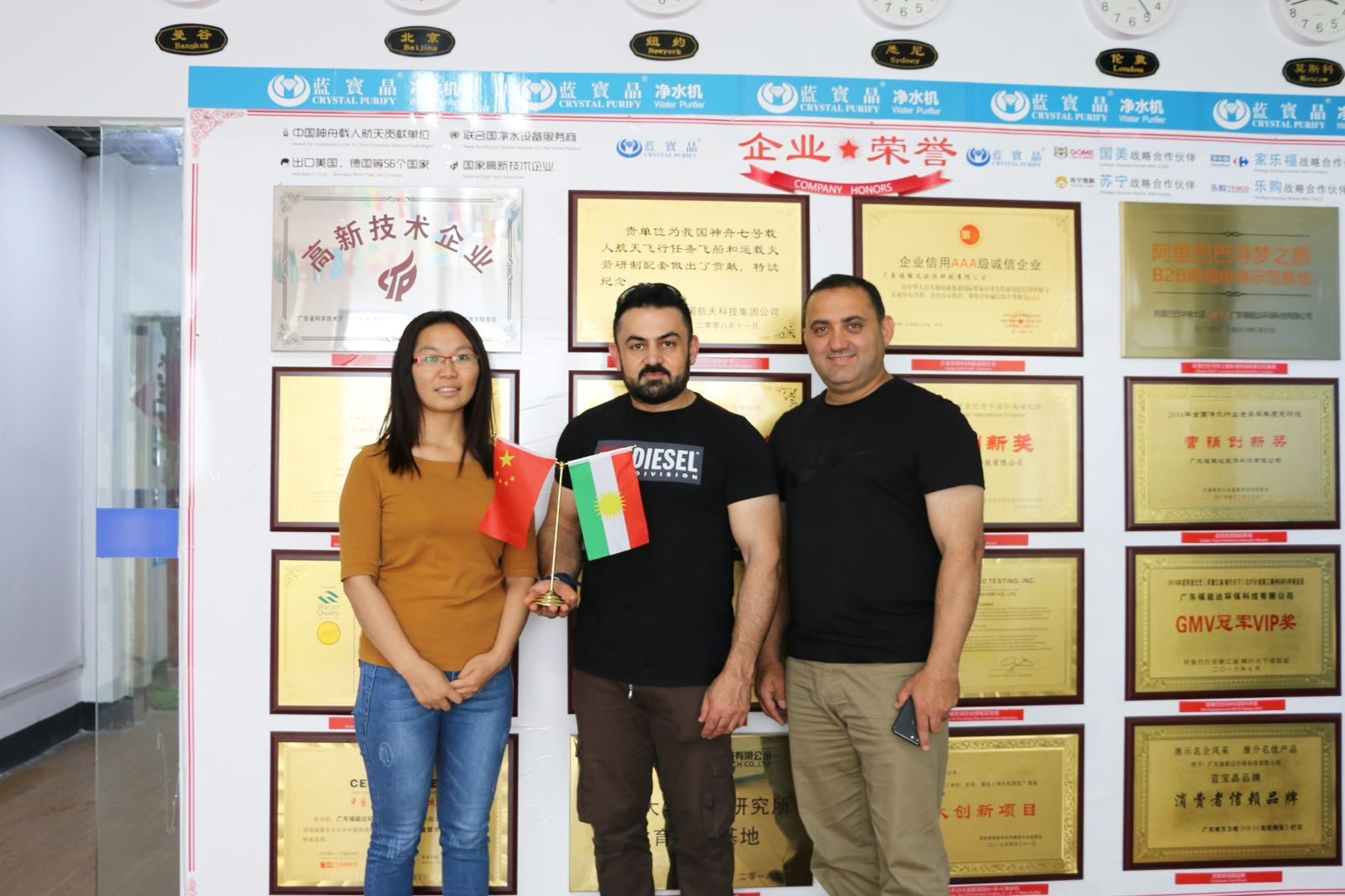 AQUA MAXI representatives during a water-technology visit in China